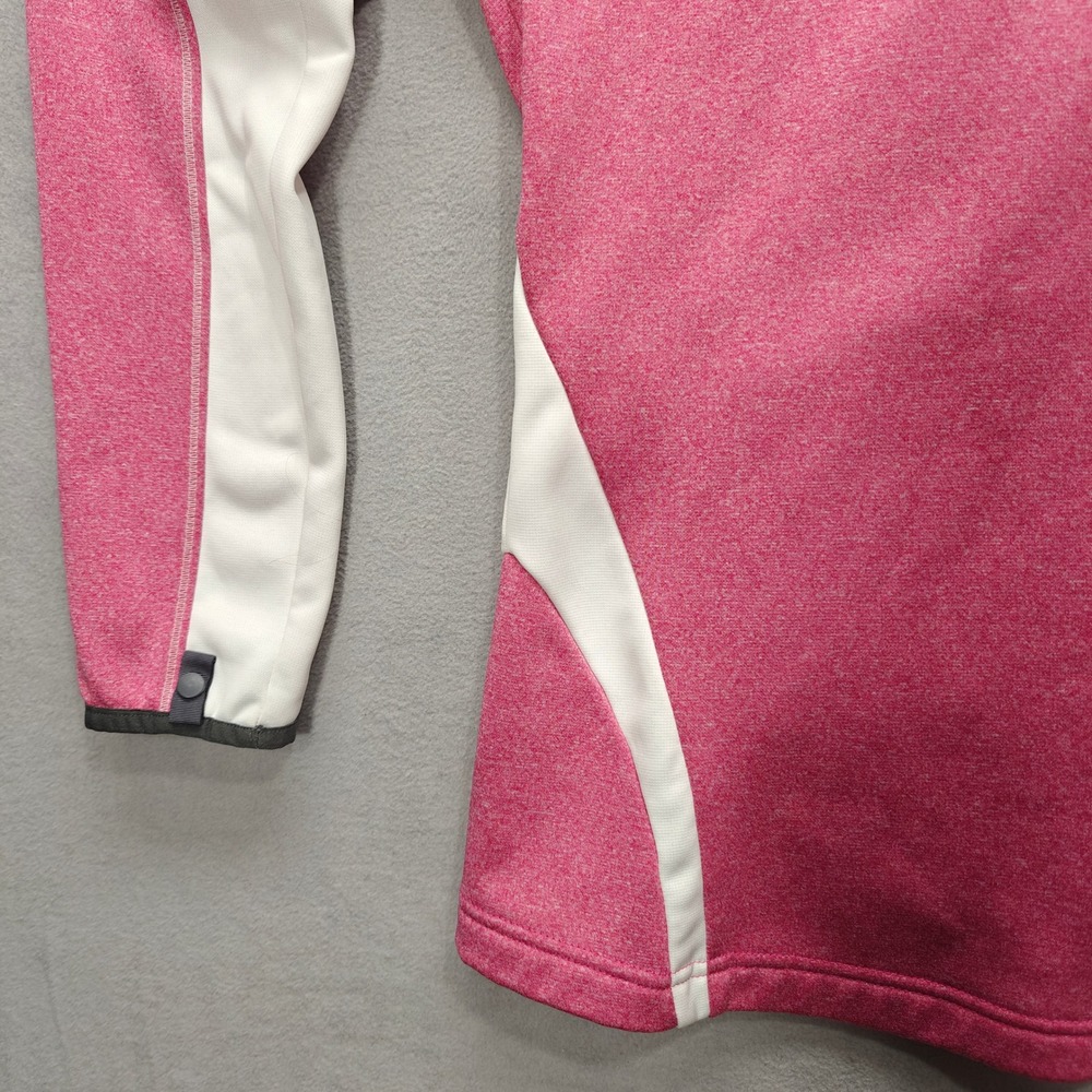 The North Face Pink Mock Neck Full Zip Sweatshirt Womens L Athleisure Gym Sporty - Picture 11 of 12